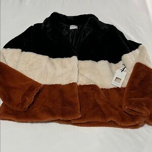 NWT Near & Dear Faux Fur Jacket